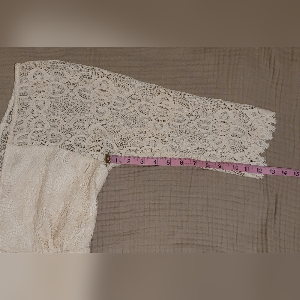 Kite and Butterfly French Lace "Rena" Boho Gown - Size Small - Picture 15 of 16
